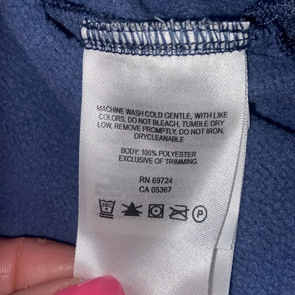 Columbia Sz M funnel neck pull over fleece lined blue - Picture 5 of 10